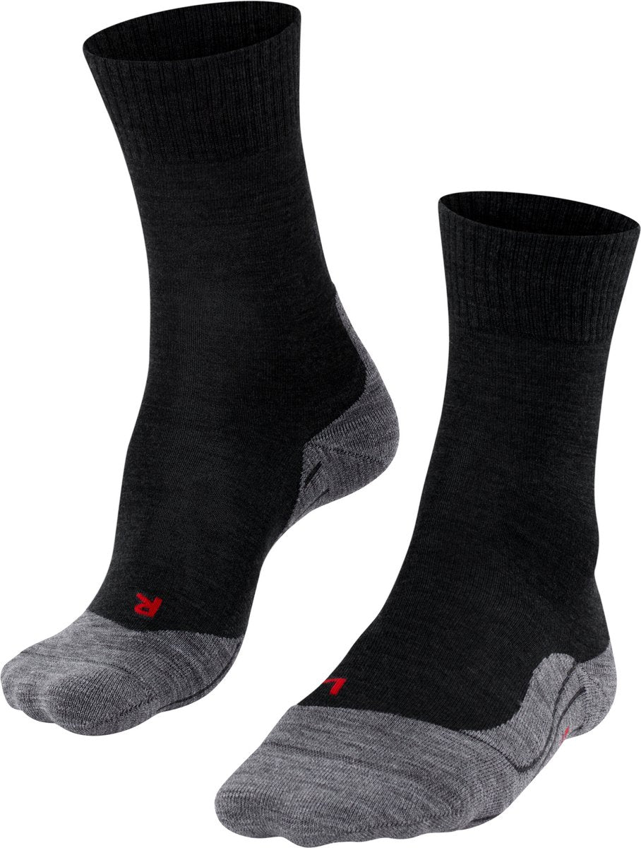 Falke tk5 anti-blaar dun wol functioneel materiaal wandelsokken heren zwart - maat 39-41