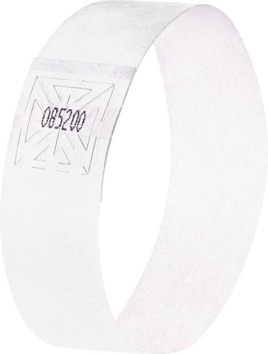 Braccialetti per eventi Sigel - super morbidi - 225x25mm - 120 pezzi - bianco - si-eb216