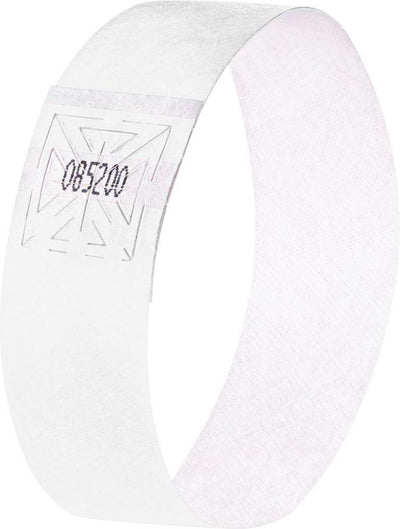 Braccialetti per eventi Sigel - super morbidi - 225x25mm - 120 pezzi - bianco - si-eb216