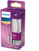 Lámpara LED Philips - lámpara de vela con casquillo E14 - luz blanca cálida: 2700k - 15w - vidrio transparente