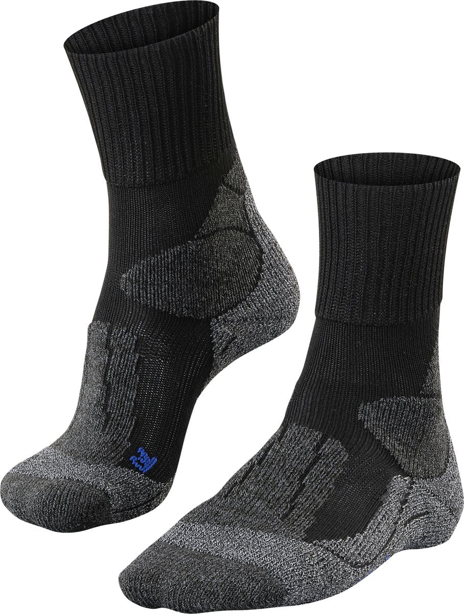 Falke tk1 cool anti-blaar dik lyocell functioneel materiaal wandelsokken heren zwart - maat 42-43