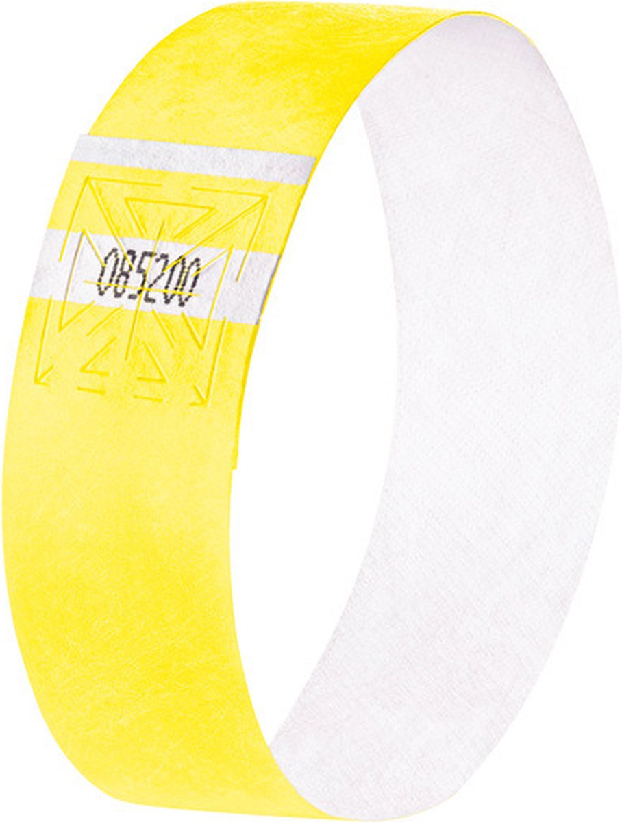 Sigel event wristbands - super soft - 255x25mm - 120 pieces - fluorescent yellow - si-eb218