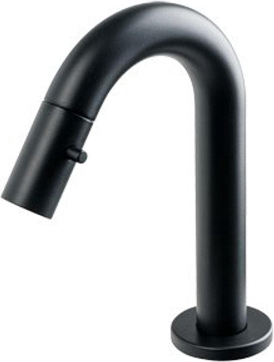 Rubinetto WC Plieger lupo 2.0 – rubinetto lavabo da appoggio – modello basso – bocca 10,1 cm – garanzia 10 anni – nero opaco