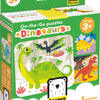 Banana panda on-the-go puzzel dinosaurussen 3+ - vijf puzzels van 9 stukjes - leuk dino puzzel speelgoed.
