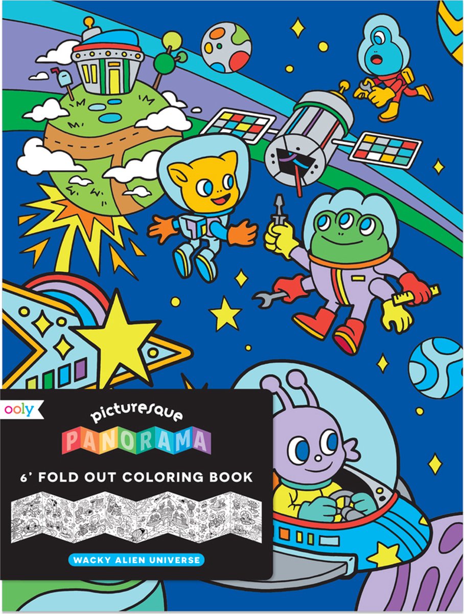 Ooly - panorama pittoresco - stravagante universo alieno - libro da disegno