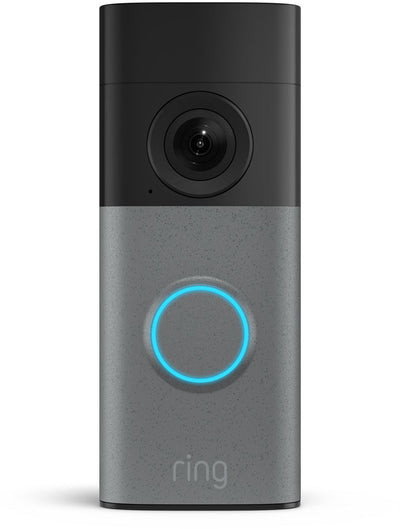 Ring wired video doorbell (latest generation) - speckled gray - 2k video