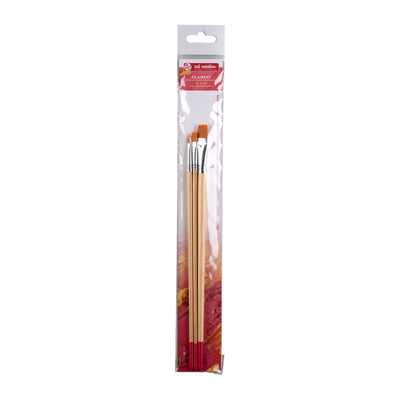 Talens art Creation • set pennelli olio acrilico poliestere piatto 3pz