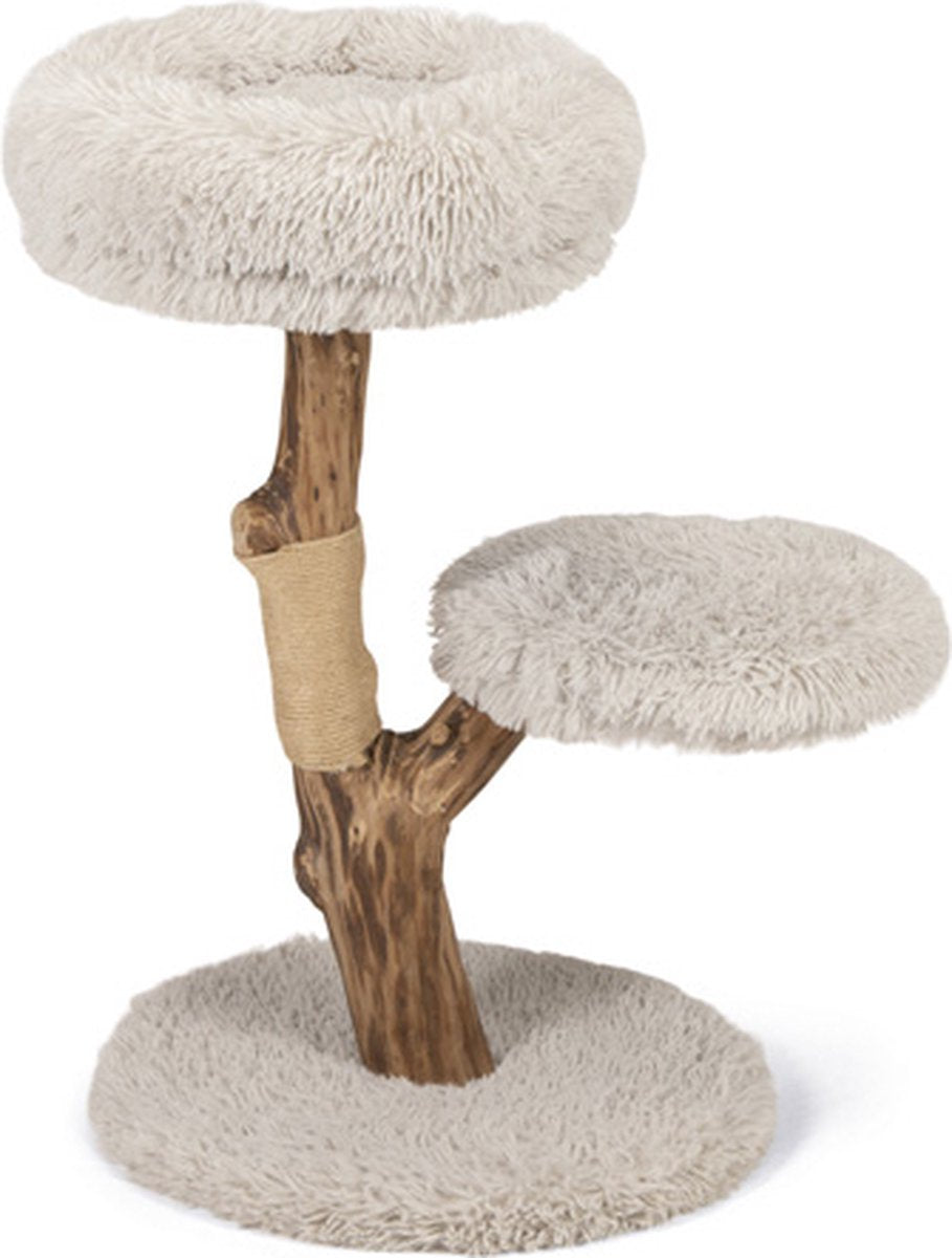 Designed by Lotte Tiragraffi per gatti Zora - tiragraffi - legno - 2 posti - grigio - 50x50x72 cm