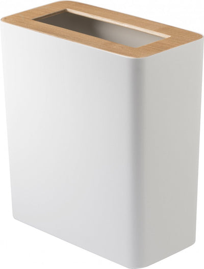 Papelera Yamazaki - cuadrada - borde - blanco
