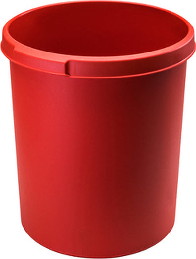 Papelera Han - clásica - 30 litros - roja - plástico de alta calidad - ha-1834-17