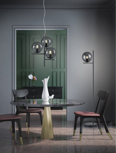 Trio pure - lámpara colgante - antracita - excl. 3x e14 28w