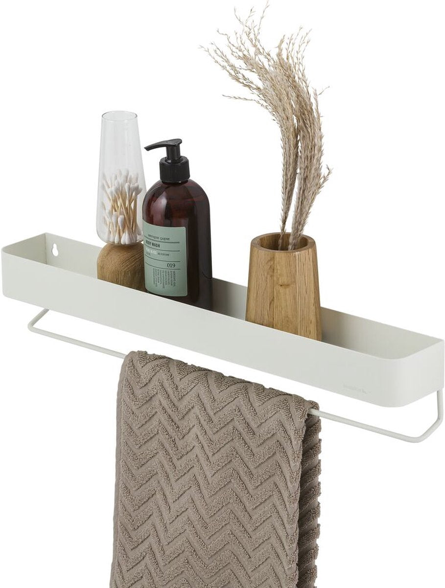 Sealskin brix - perchero de pared con toallero - 55 cm - l - blanco