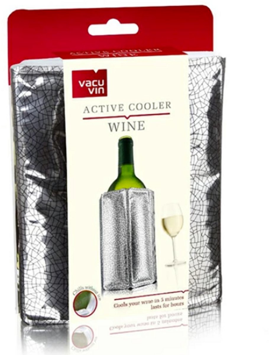Dispositivo di raffreddamento attivo senza marchio vacu-vin, argento, cromato