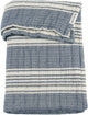 Meyco baby stripe jacquard ledikant deken - pre-washed hydrofiel - indigo - 100x150cm - 1.5 tog