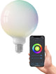 Calex slimme lamp - wifi led verlichting - e27 globe 12,5cm lichtbron - dimbaar - rgb en warm wit licht - 5,5w