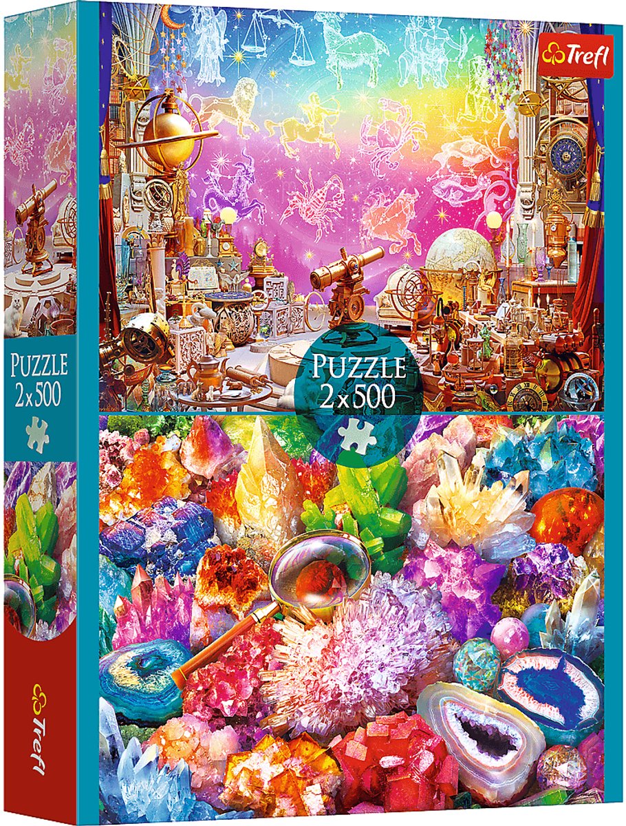 Puzzle Trefl Cosmo e Cristalli 2x500 pezzi - Puzzle colorato e divertente.