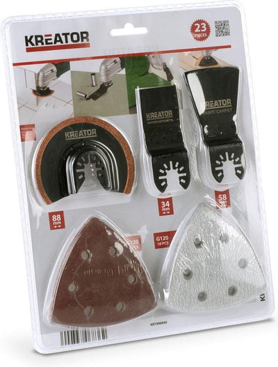 Set di accessori multiutensile Kreator krt990045 - oscillante - 23 pezzi