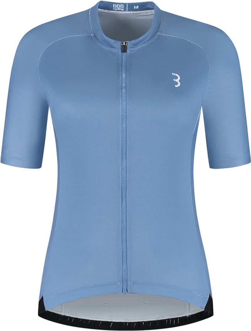 Bbb cycling donnafit r - maglia da ciclismo sostenibile da donna a manica corta - 15-25 °c - maglia da ciclismo e MTB traspirante - 3 tasche posteriori - blu