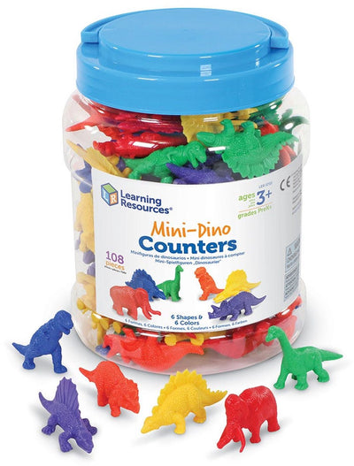 Contatori mini dinosauri per risorse didattiche (set da 108) - 1+