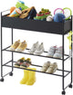 Yamazaki storage rack with wheels - tower - black