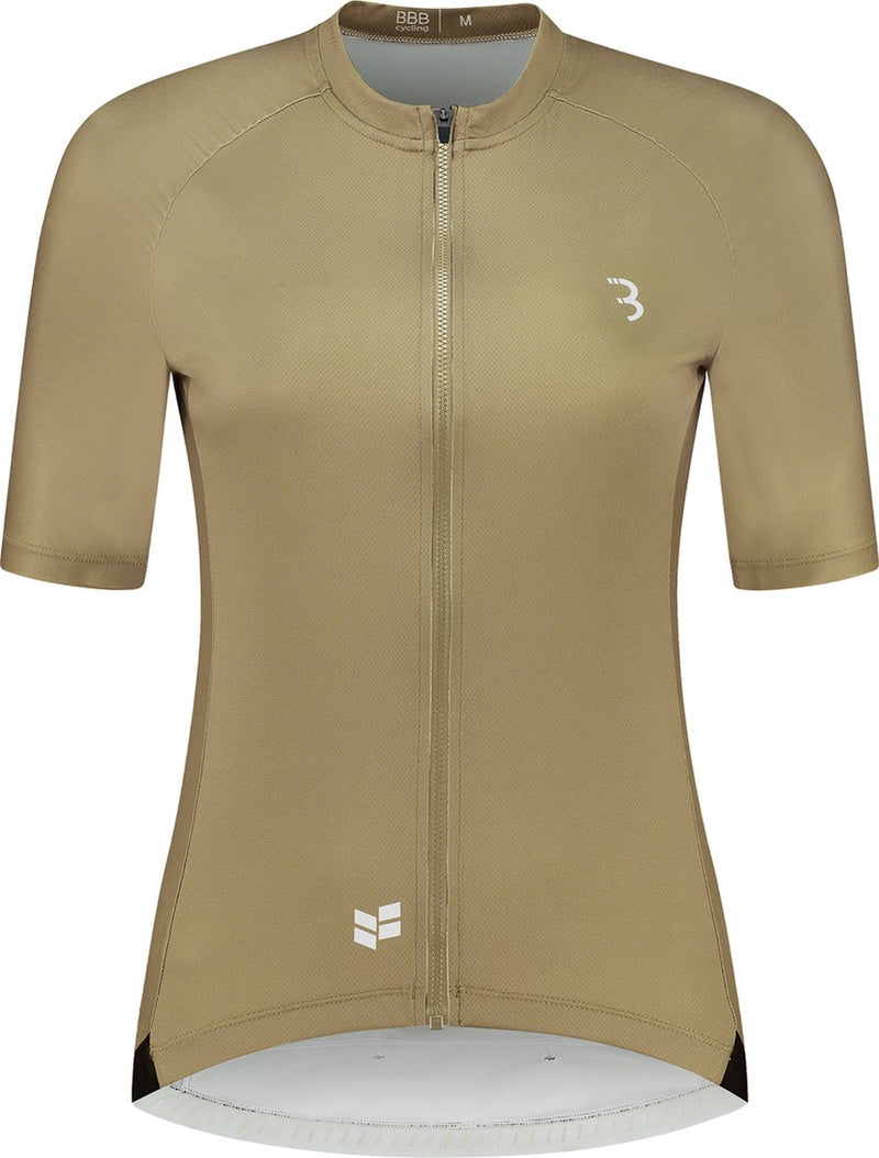 Bbb cycling donnafit r - maglia da ciclismo sostenibile da donna a maniche corte - 15-25 °c - maglia da ciclismo e MTB traspirante - 3 tasche posteriori - marrone macchiato