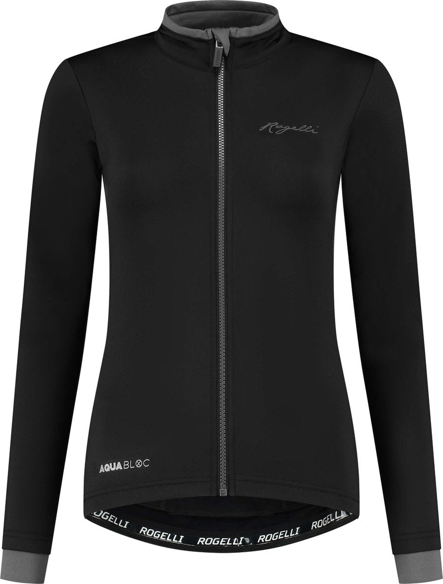 Rogelli essential fietsshirt - lange mouwen - dames - zwart - maat s