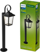 Lampada da terra Philips LED Philips Buzzard - illuminazione per esterni - attacco E27 - resistente alle intemperie: IP44 - nero - alluminio e vetro di alta qualità - design classico