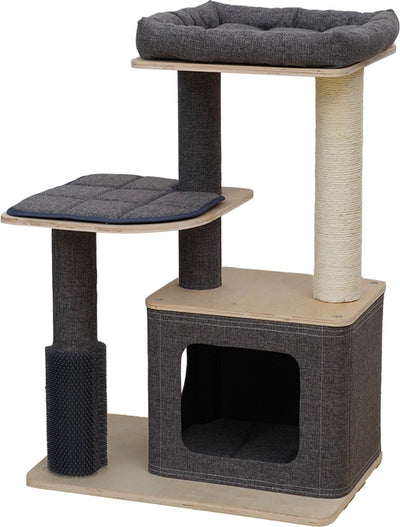 Tiragraffi Ebi tessuto toledo lino grigio 58 x 48 x 110 cm - cat