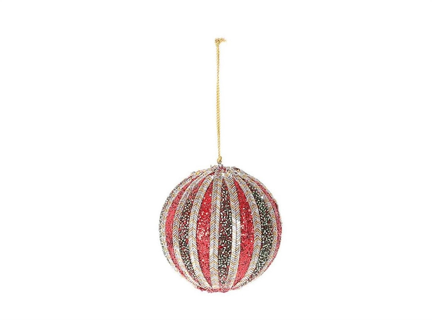 HBx pallina di Natale natural living noblee ø10cm verde rosso