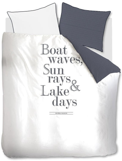 Riviera maison lake days duvet cover - twin beds - 240x200 220 - navy blue
