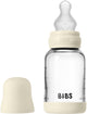 Bibs fles - slow flow - 120 ml - silicone glas - ivory