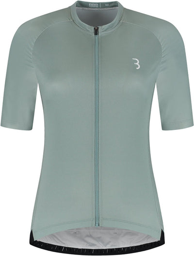 Bbb cycling donnafit r - duurzaam fietsshirt dames korte mouw - 15-25 °c - ademend mtb en wielrenshirt - 3 achterzakken - sage groen