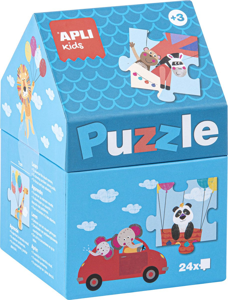 Apli kids - Puzzle animali in viaggio - 24 pezzi del puzzle - a partire da 3 anni
