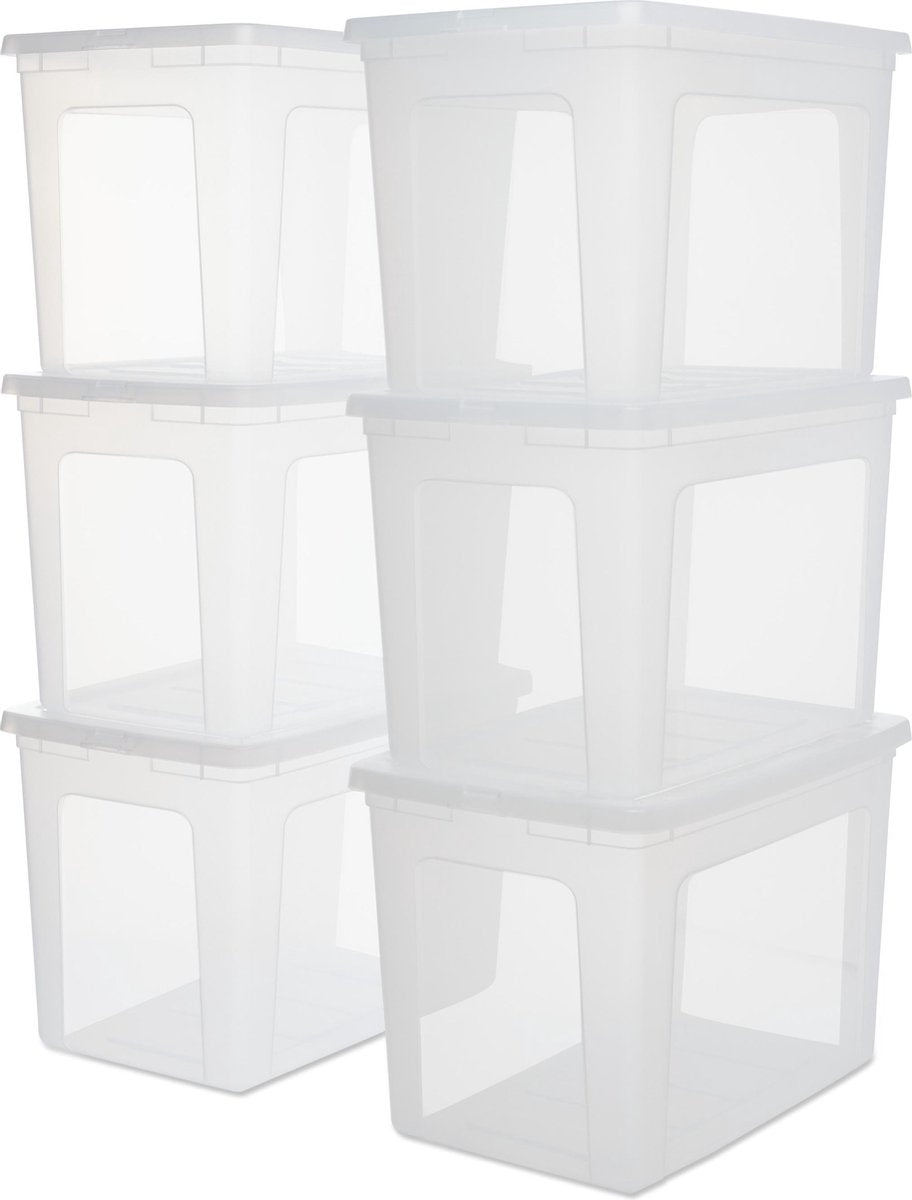 Scatola portaoggetti Iris Clearbox - 70 l - plastica - trasparente - set di 6