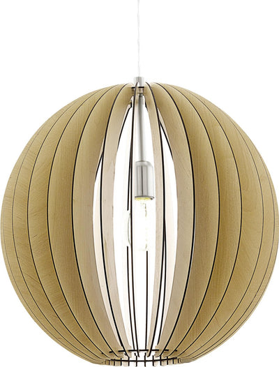 Eglo cossano - lámpara colgante - 1 luz - ø500mm. - níquel mate - arce