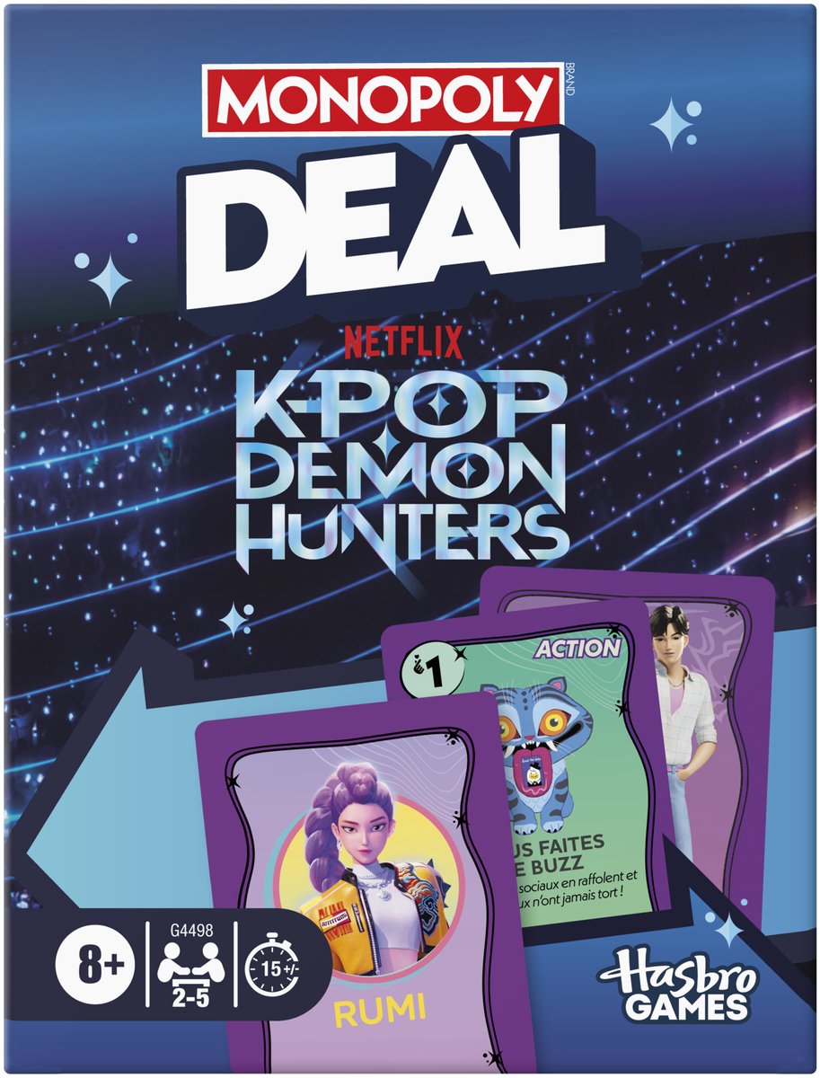 Affare di monopolio kpop cacciatori di demoni - gioco di carte - francese