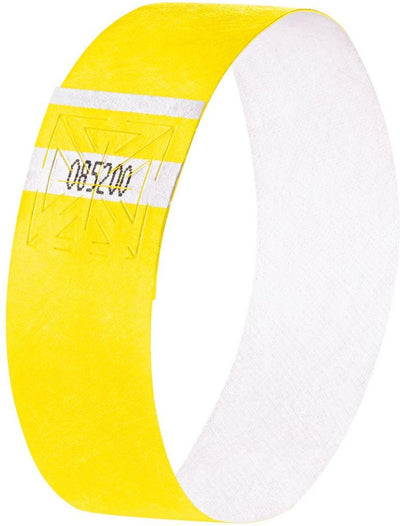 Braccialetti per eventi Sigel - super morbidi - 255x25mm - giallo neon - 120 pezzi - si-eb213