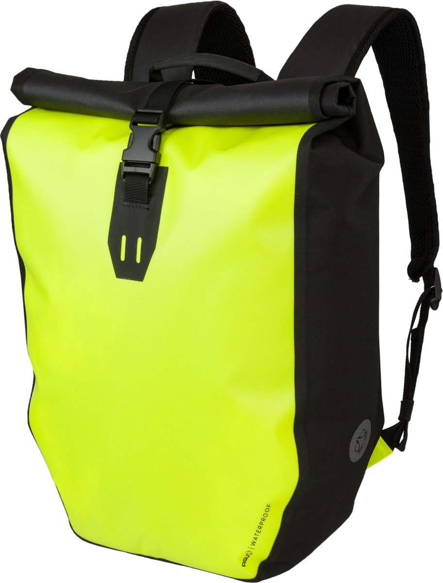 Agu rugzak shelter - neon geel - 21l - waterdicht - roll-top - hi-vis