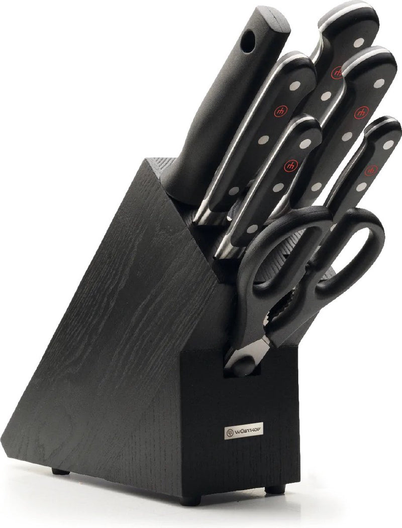 Ceppo portacoltelli Wusthof classico - nero - 8 pezzi
