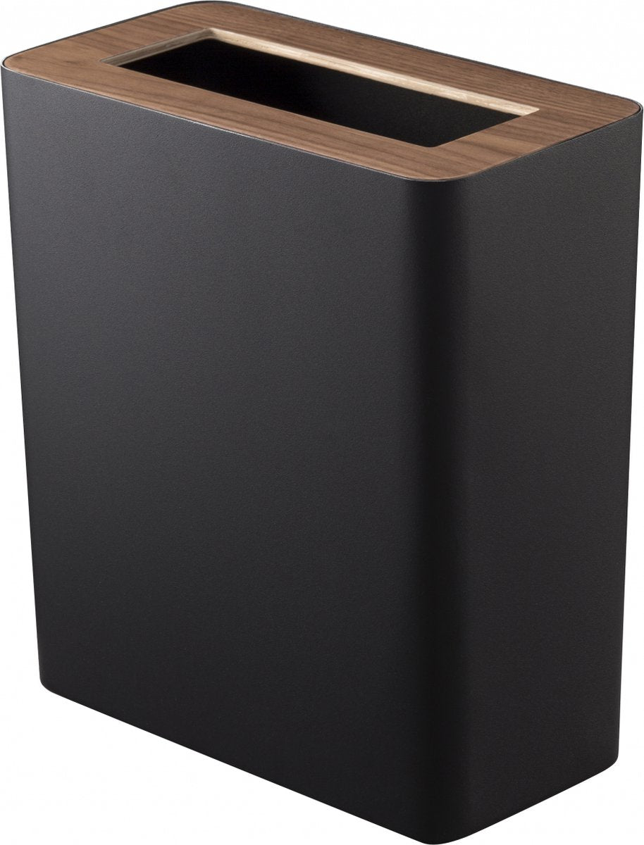 Papelera Yamazaki - cuadrada - borde - negro