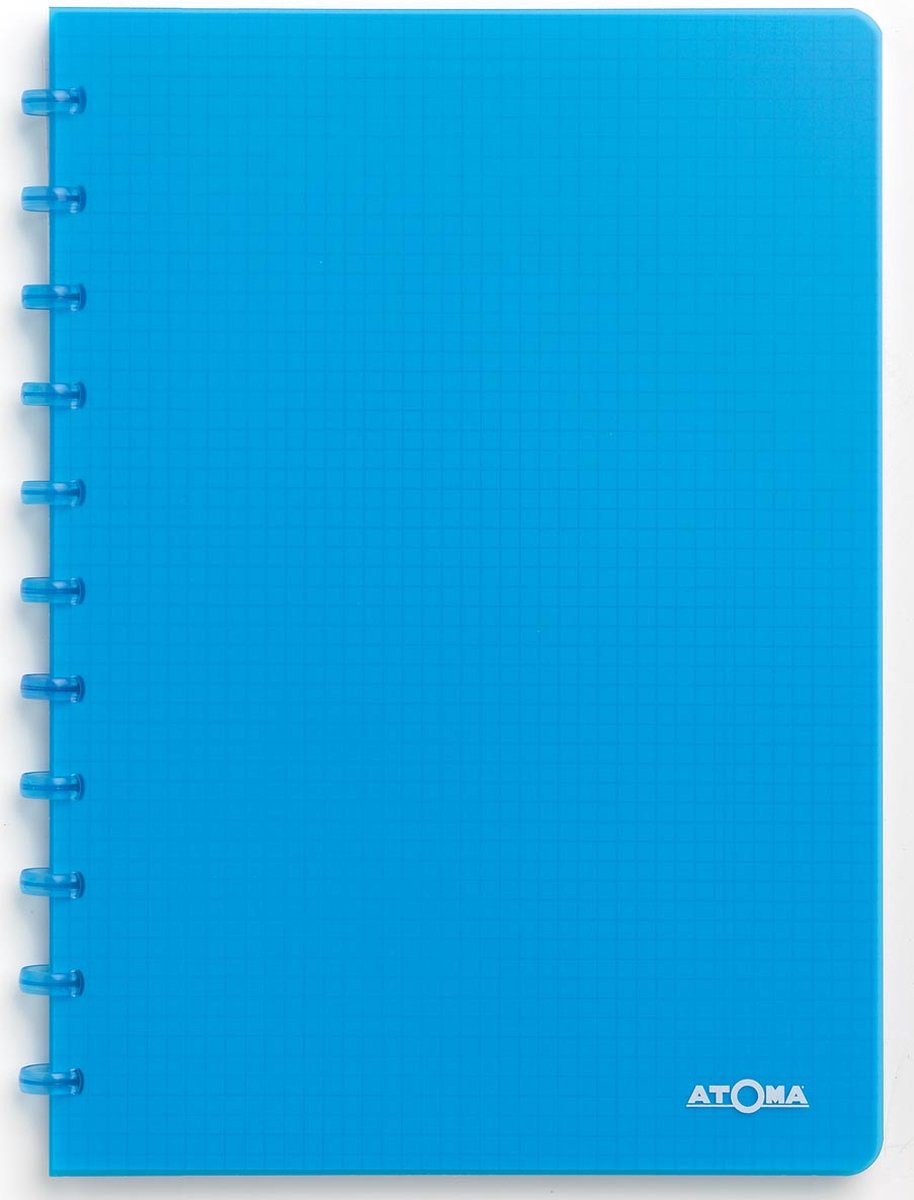 Cuaderno de moda Atoma, ft a4, 144 páginas, cuadros 5 mm, turquesa transparente