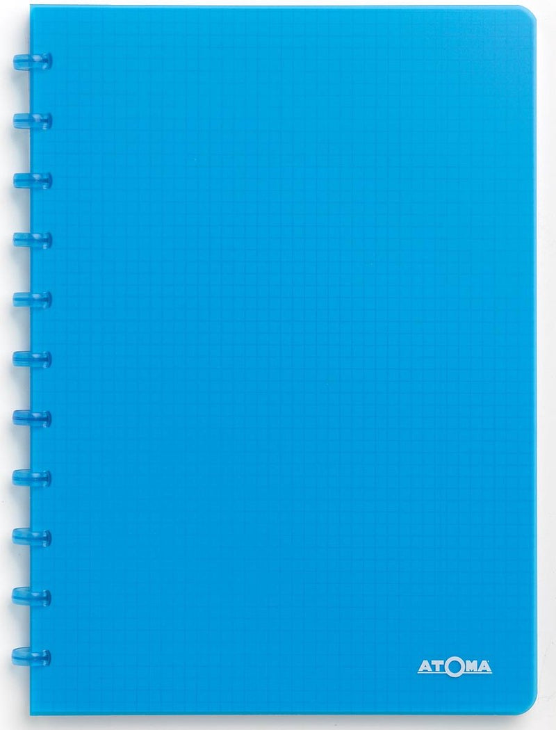 Cuaderno de moda Atoma, ft a4, 144 páginas, cuadros 5 mm, turquesa transparente