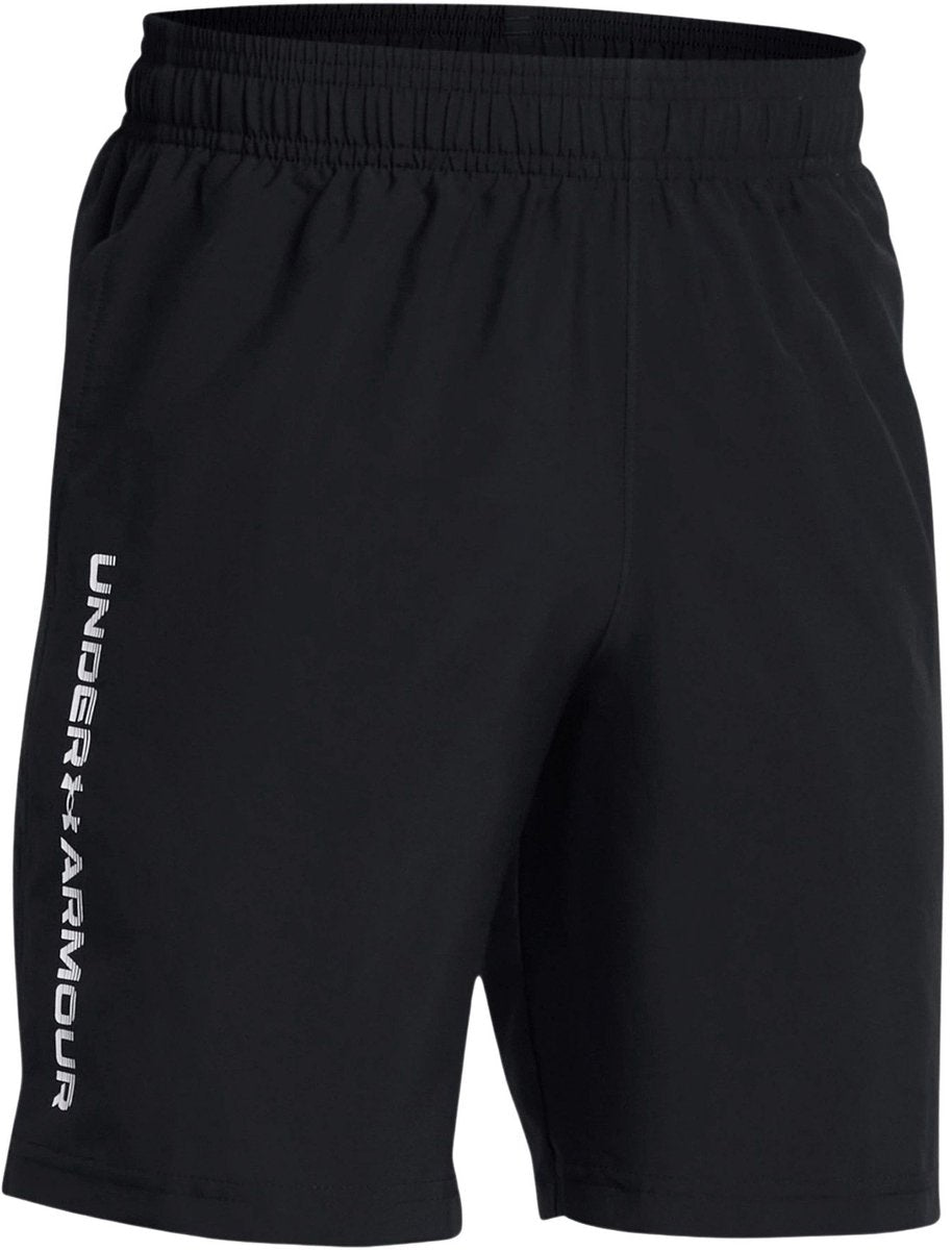 Under armour ua tech couture wordmark short-blk pantalones deportivos para niños - negro - blanco