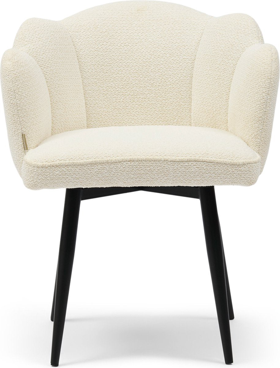 Riviera maison carnaby dac turn leg ivorywhite - polyester, ijzer - ivory white - 66.0x64.0x58.0 cm