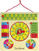 Lexibook bio juguetes calendario de madera con reloj en holandés - juguetes de madera