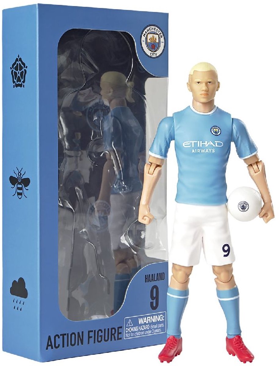 Van der Meulen Manchester City Haaland peluche pallone da calcio da 20 cm.