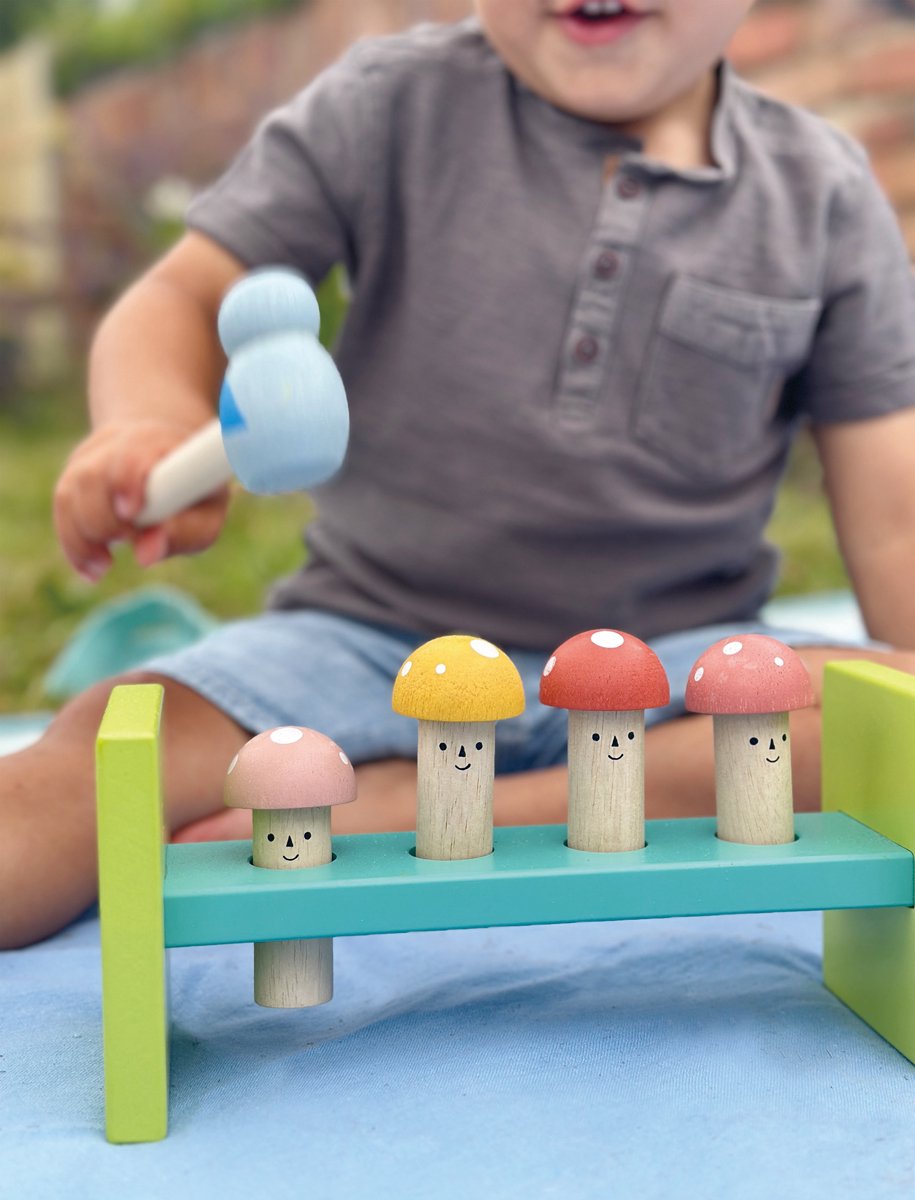 Juego de martillo Mentari - bosque - 23,5x8,7x10,5cm - madera - 18 meses