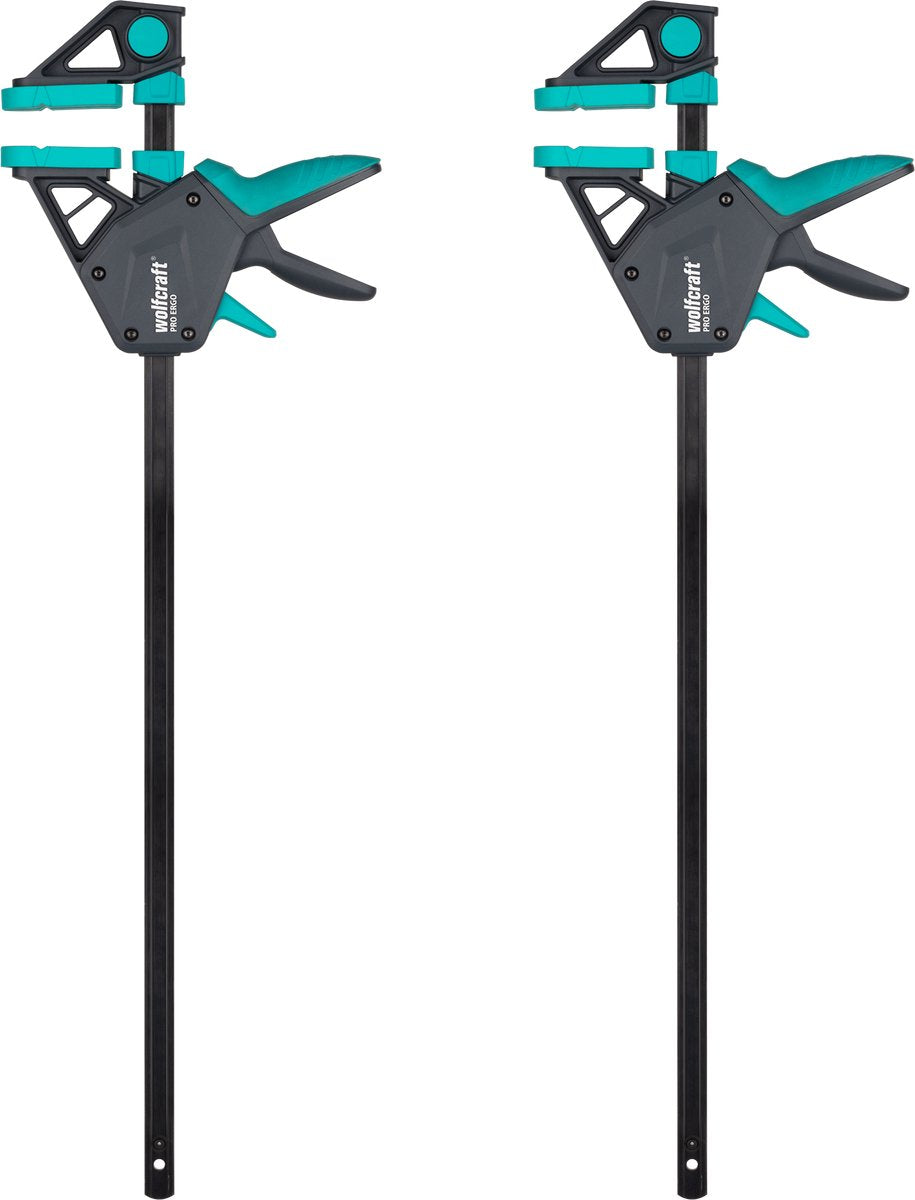 Wolfcraft - 2 abrazaderas de pegamento pro ergo - abrazadera de pegamento de 450 mm - 8672060