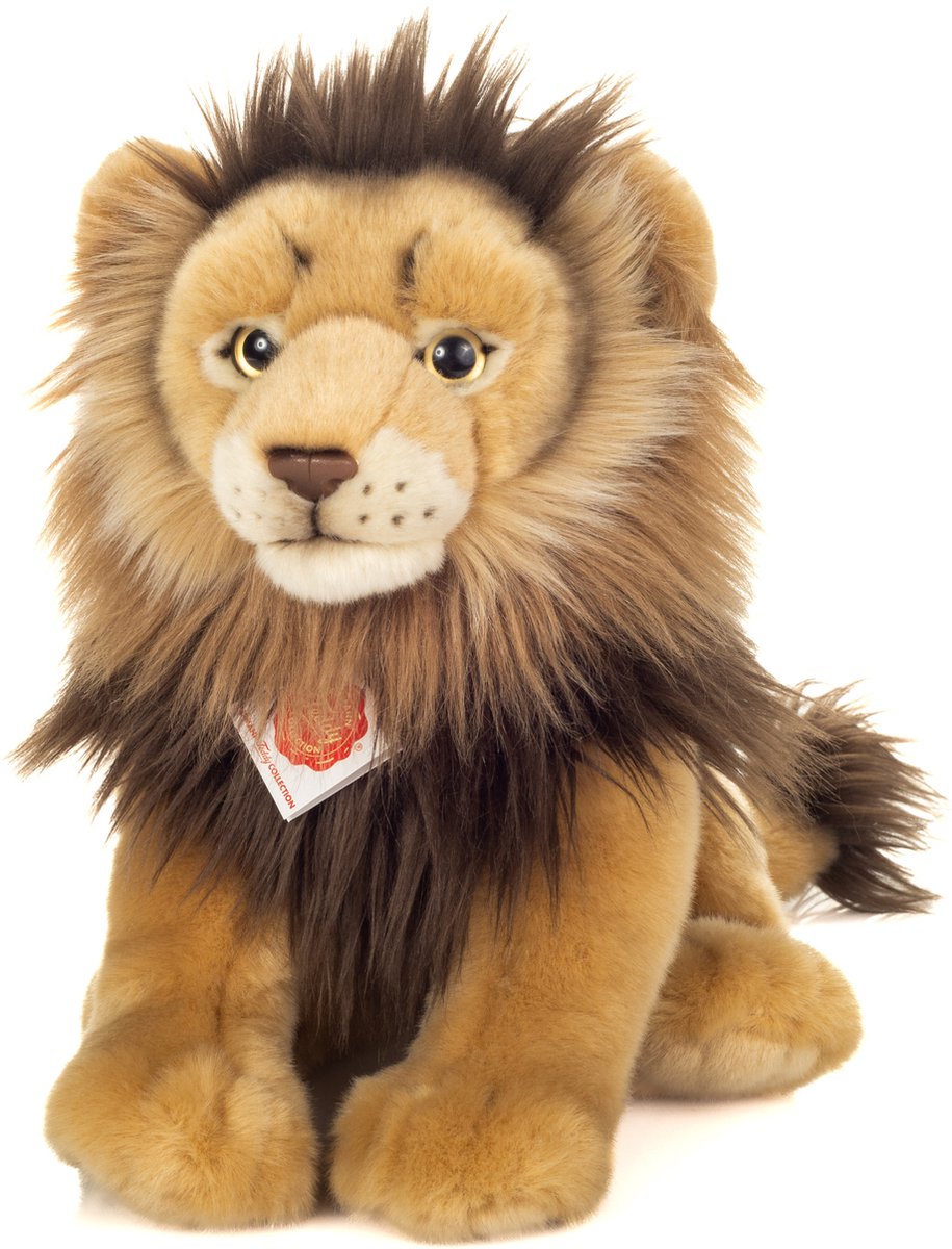 Teddy hermann hermann peluche leone - morbido tessuto di peluche - peluche premium - marrone chiaro - 30 cm - leoni
