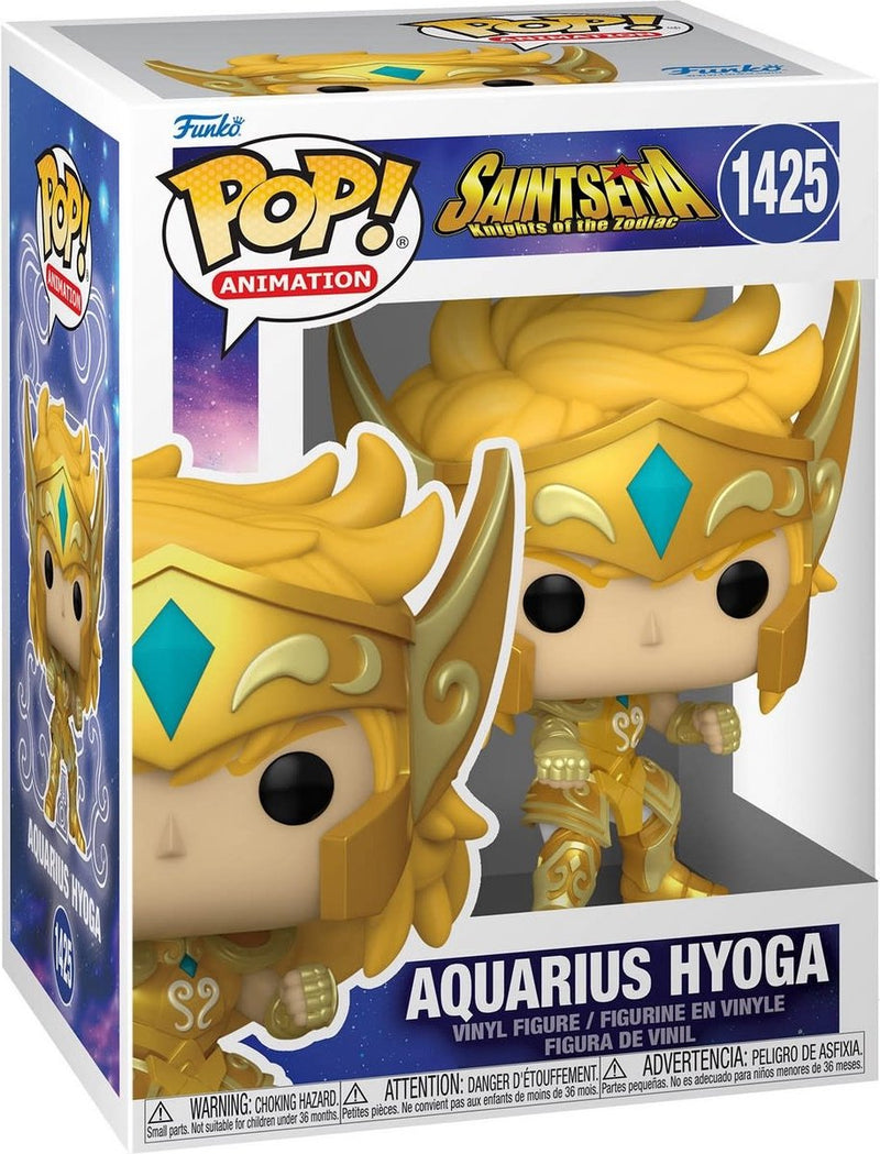 Funko saint seiya-pop! figura de animación gold aquarius hyoga figura coleccionable de 9 cm - multicolores